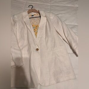 Lauren Conrad Linen Blazer- Ivory - size XS